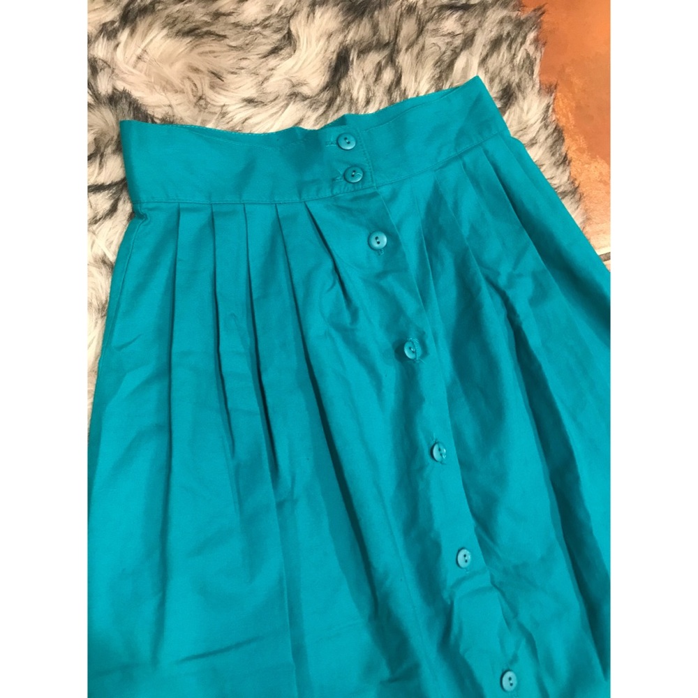 Vintage turquoise skirt - Picture 2 of 3